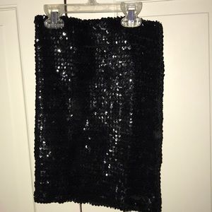 Women’s Sparkly Black Pencil Skirt